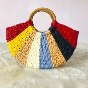NWOT- Summer Straw tote-Lightweight, Sturdy and Colorful